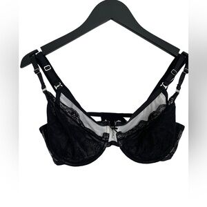 Ashley Graham Underwire Lace Overlay Bra Size 38D